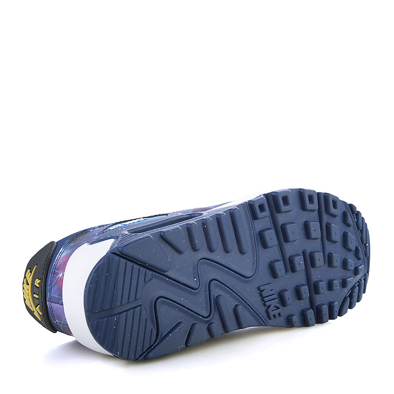 детские синие кроссовки Nike Air Max 90 PRM Leather GS 724879-004 - цена, описание, фото 4